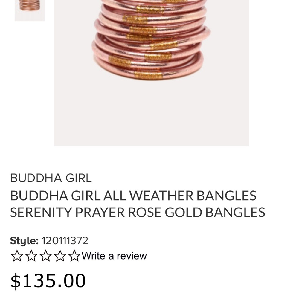 Budhagirl rose gold bangles
